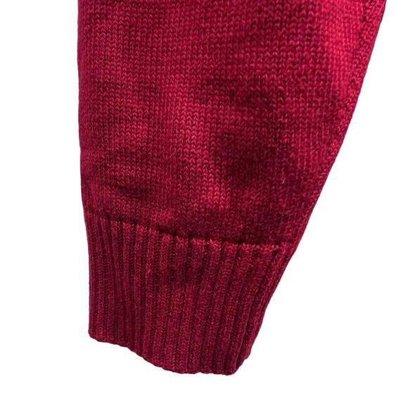 Oliver & Burke Mens Size XL Pullover 1/4 Zip Mock Neck Knit Red Sweater NEW - Picture 6 of 11